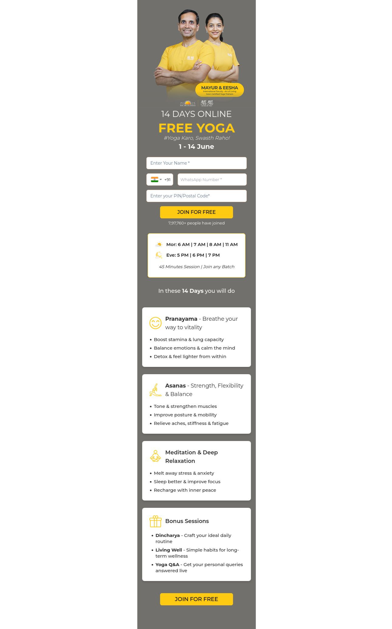 Sri Sri Yoga Challenge
